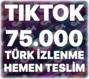 TikTok 75.000 Organik Türk İzlenme