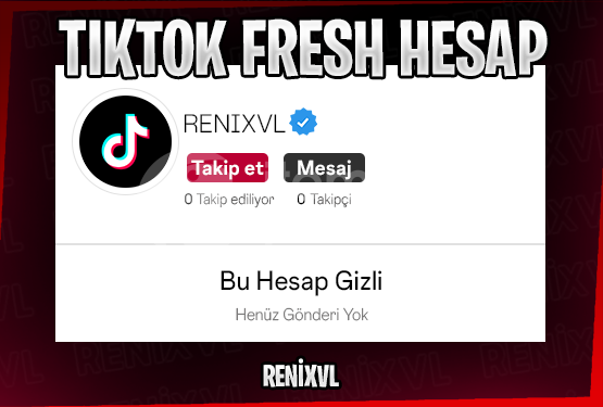 TIKTOK ELLE AÇILMIŞ BOŞ FRESH HESAP