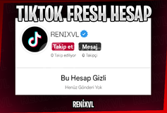 TIKTOK ELLE AÇILMIŞ BOŞ FRESH HESAP