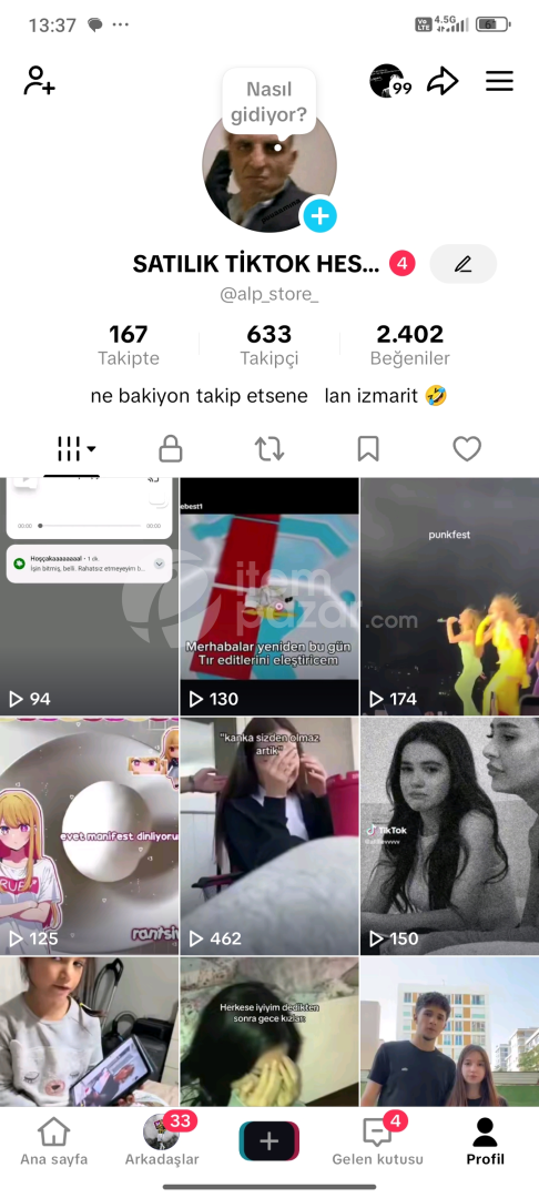 TikTok Hesabı | 633 Takipçi | Aktif ve Hazır