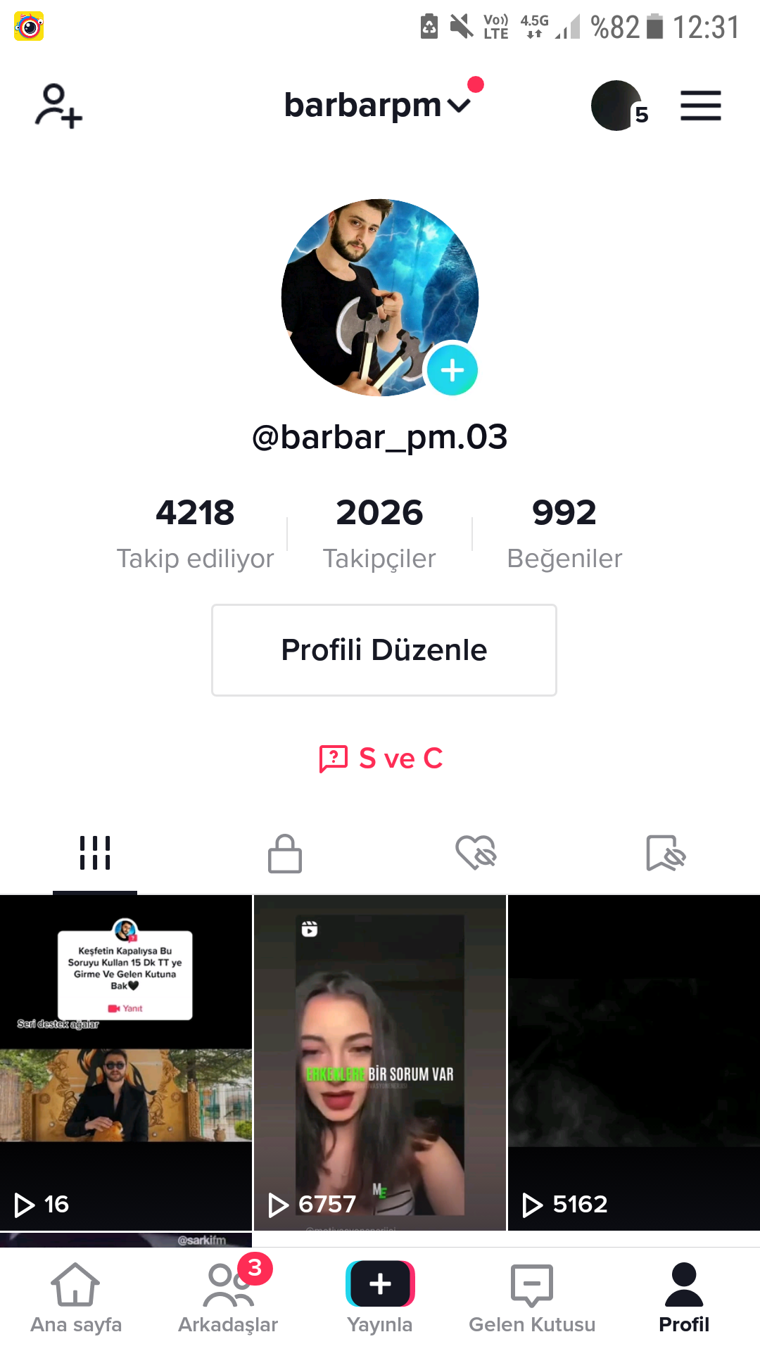 Tiktok hesap