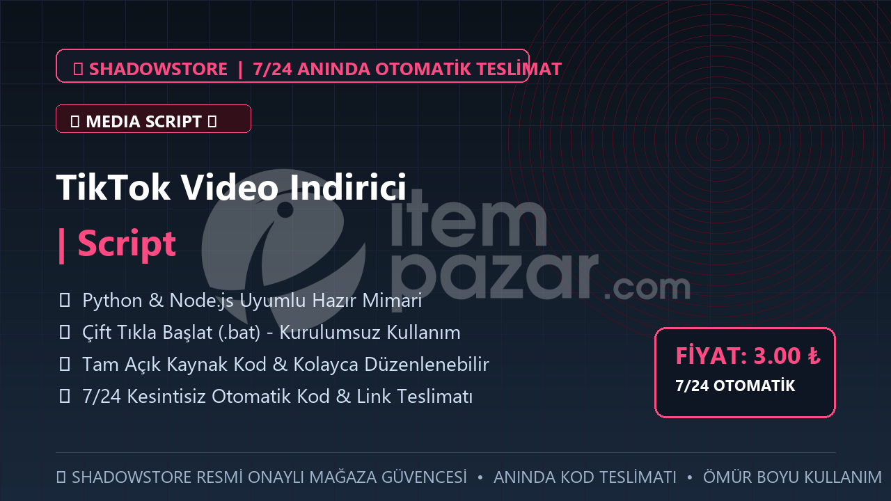 TikTok Video Indirici | Script | #045