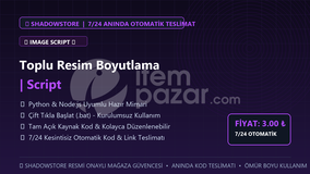 Toplu Resim Boyutlama | Script | #077