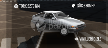Toyota AE86 3305 HP ÇİZİMLİ KROM JANTLI CPM2
