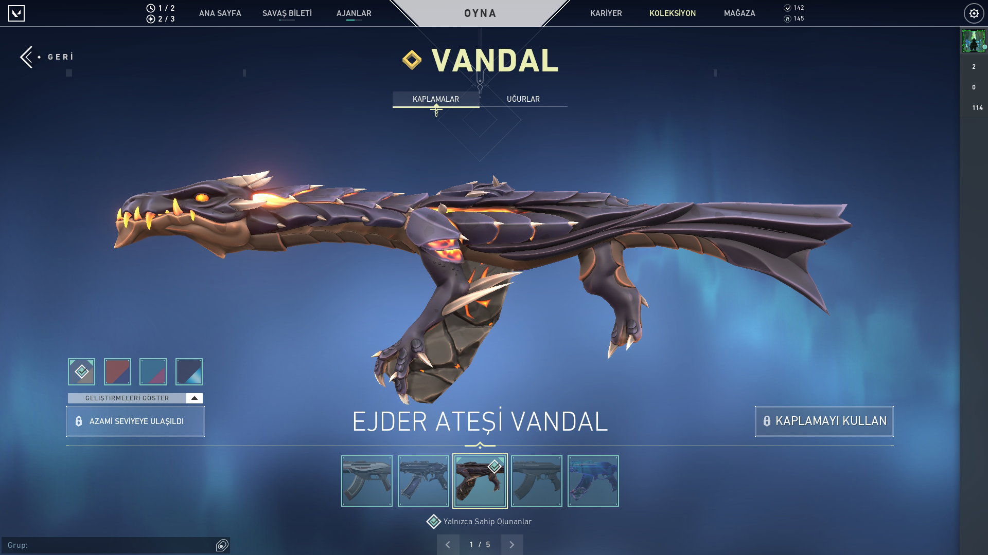 TR MAİLLİ 124 LV 55 SKİN İMMO BİTİRDİ