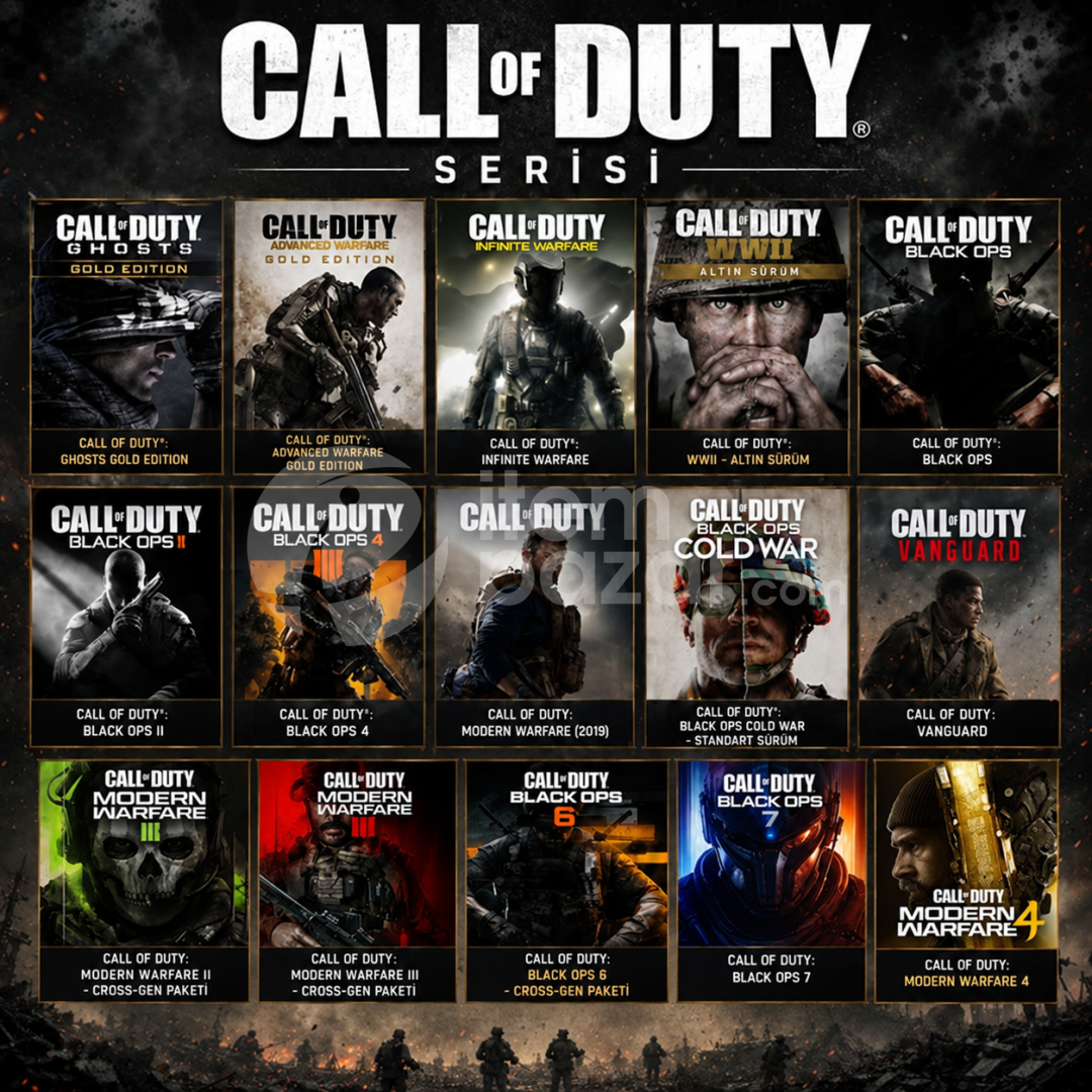 Tüm Call of Duty Serisi Oyunları PS5 + Garanti