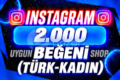 [TÜRK-KADIN] Instagram 2000 Beğeni | Elit ✅