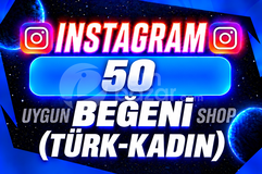 [TÜRK-KADIN] Instagram 50 Beğeni | Elit ✅
