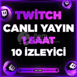 TWİTCH 1 SAAT 10 CANLI YAYIN İZLEYİCİ