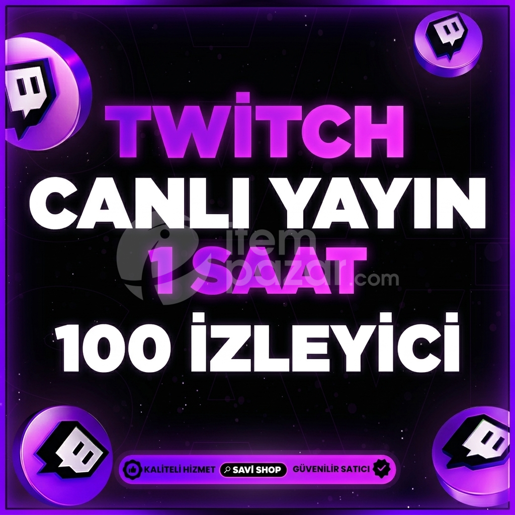 TWİTCH 1 SAAT 100 CANLI YAYIN İZLEYİCİ