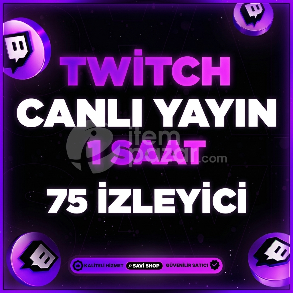 TWİTCH 1 SAAT 75 CANLI YAYIN İZLEYİCİ