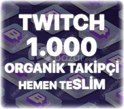 Twitch 1.000 Organik Takipçi