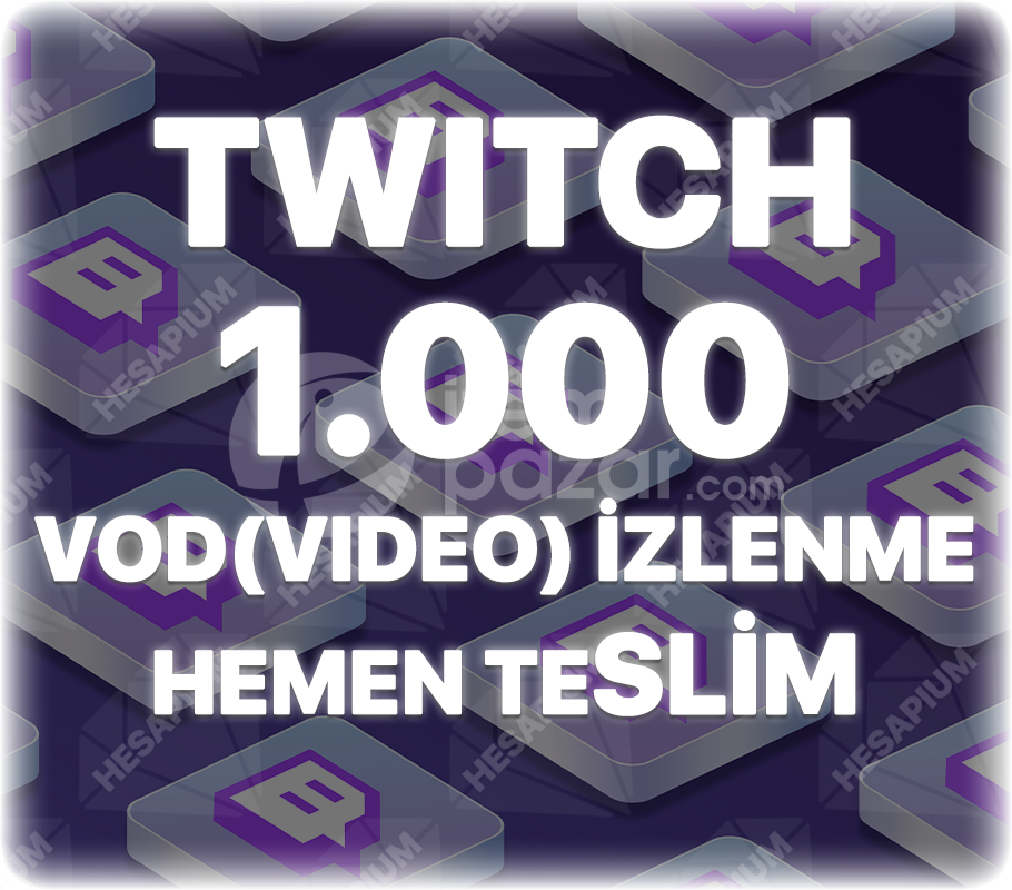 Twitch 1.000 VOD(Video) İzlenme