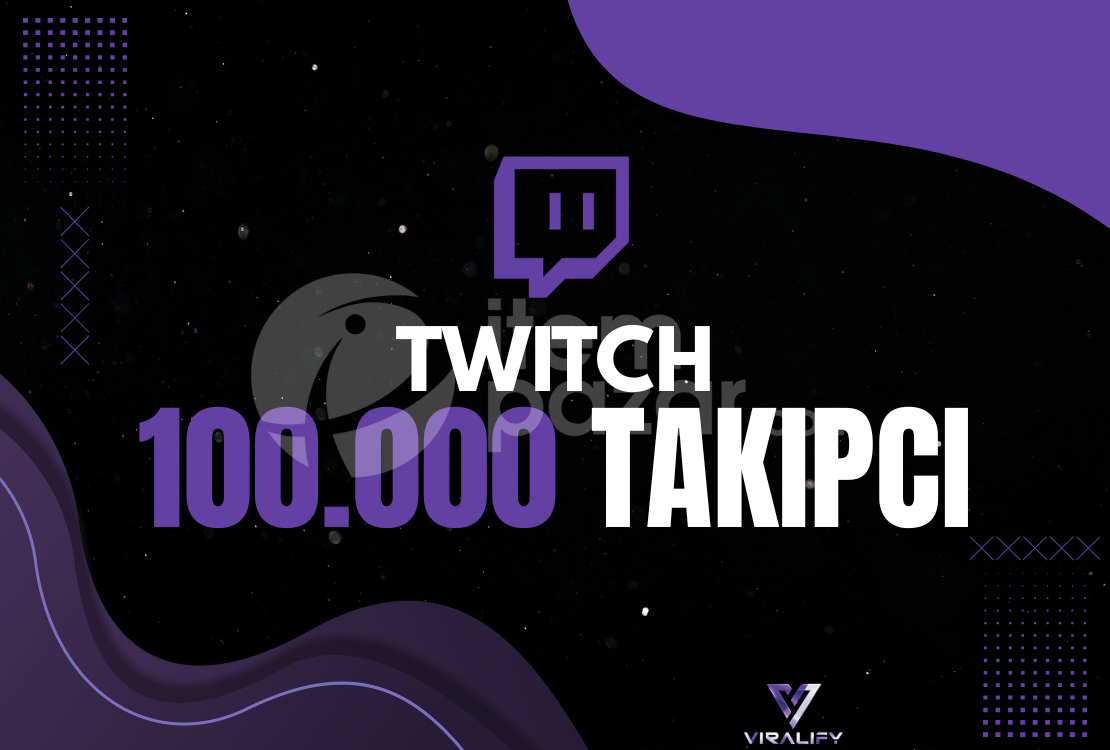 ⭐️TWITCH 100.000 TAKİPÇİ - HIZLI⭐️