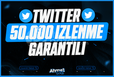 Twitter 50.000 İzlenme Garantili