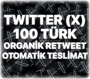 Twitter (X) 100 Türk Organik Retweet