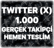 Twitter (X) 1.000 Gerçek Takipçi - Trend Etkili