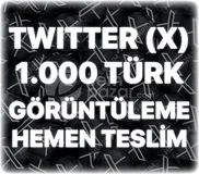 Twitter (X) 1.000 Türk Görüntülenme