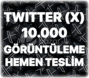 Twitter (X) 10.000 Görüntülenme - Trend Etkili
