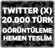 Twitter (X) 20.000 Türk Görüntülenme
