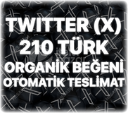 Twitter X 210 Türk Gerçek Beğeni - Trend Etkili