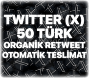 Twitter (X) 50 Türk Organik Retweet
