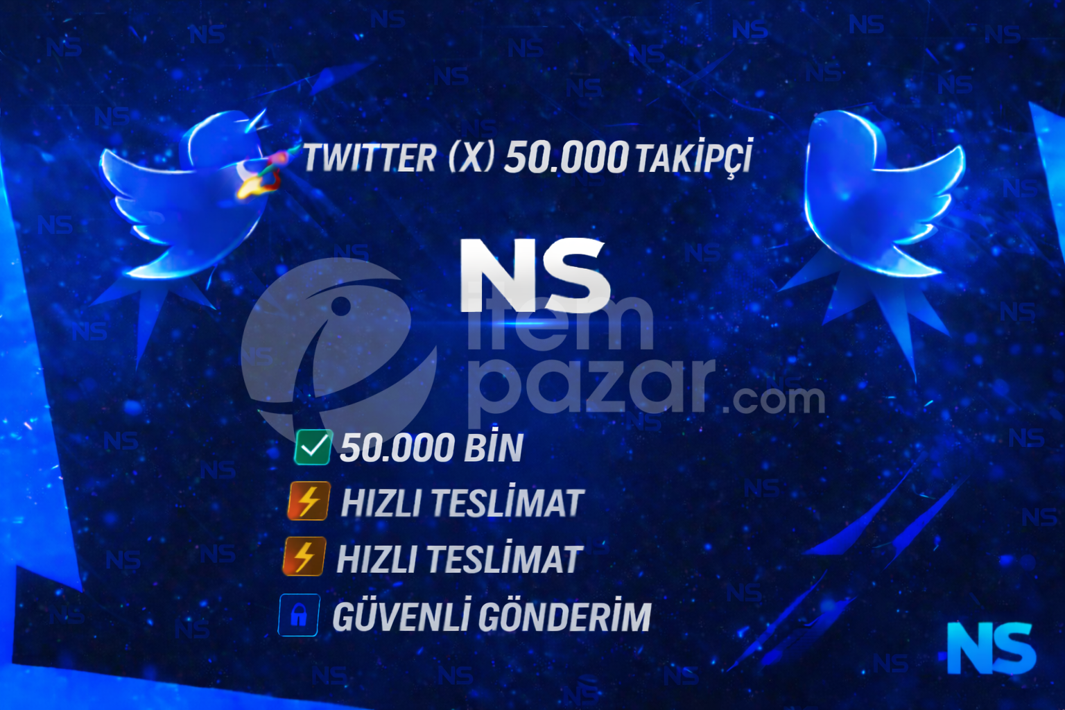TWITTER (X) 50.000 TAKİPÇİ HIZLI TESLİM