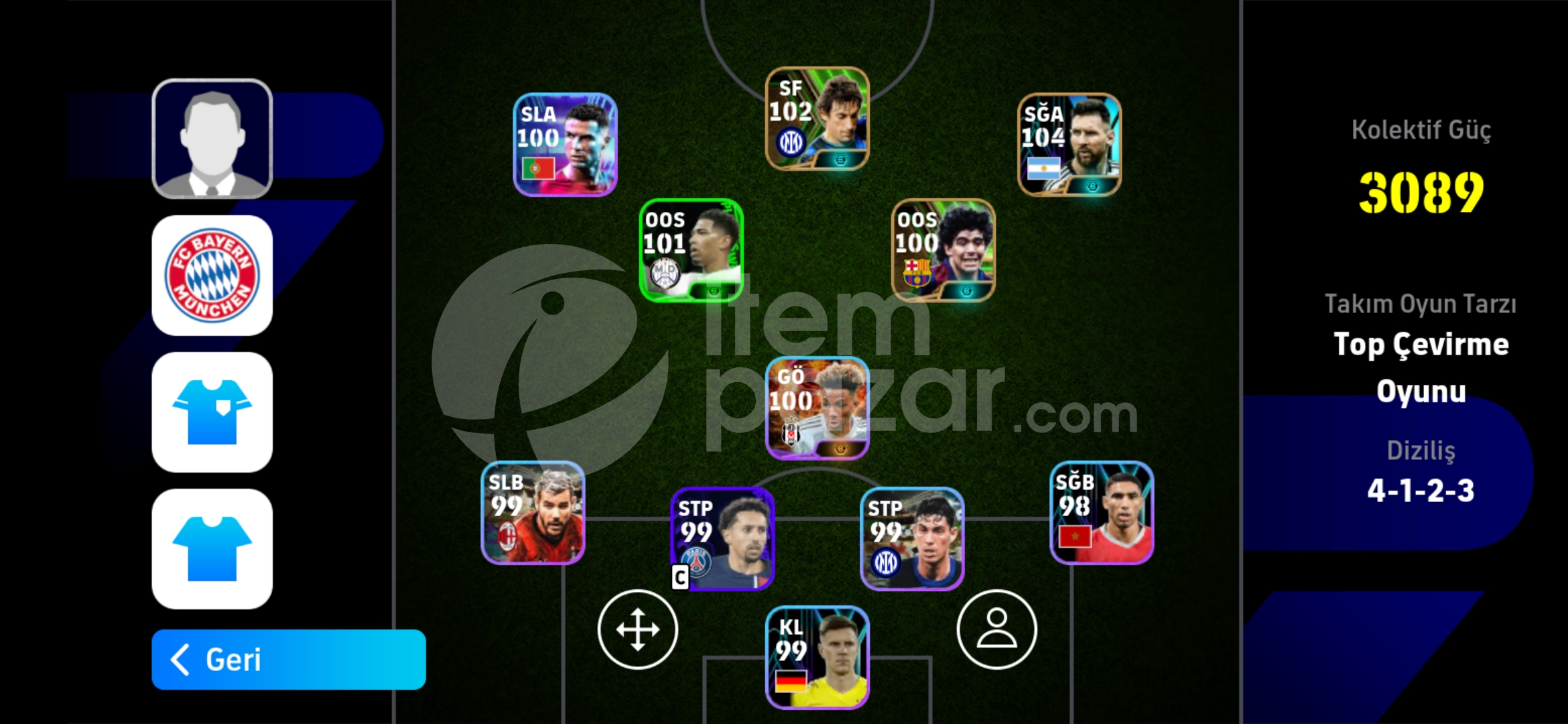 Kaçırmayın 100 gedson 104 Messi ucuz