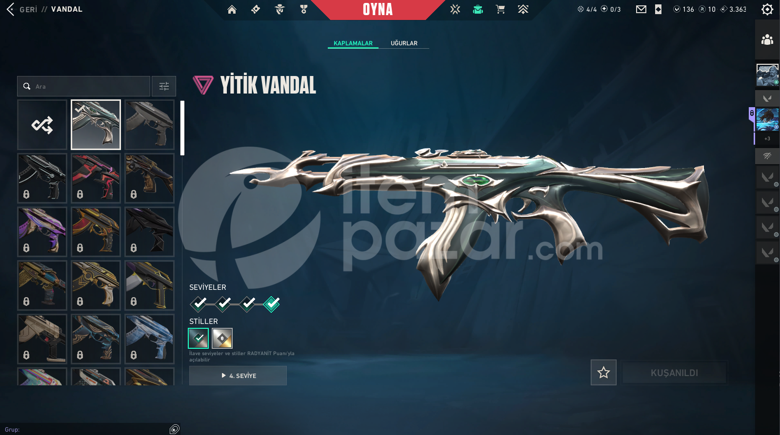 UCUZA UZAYLI BIÇAK+YİTİK VANDAL ALINMADAN KAP 