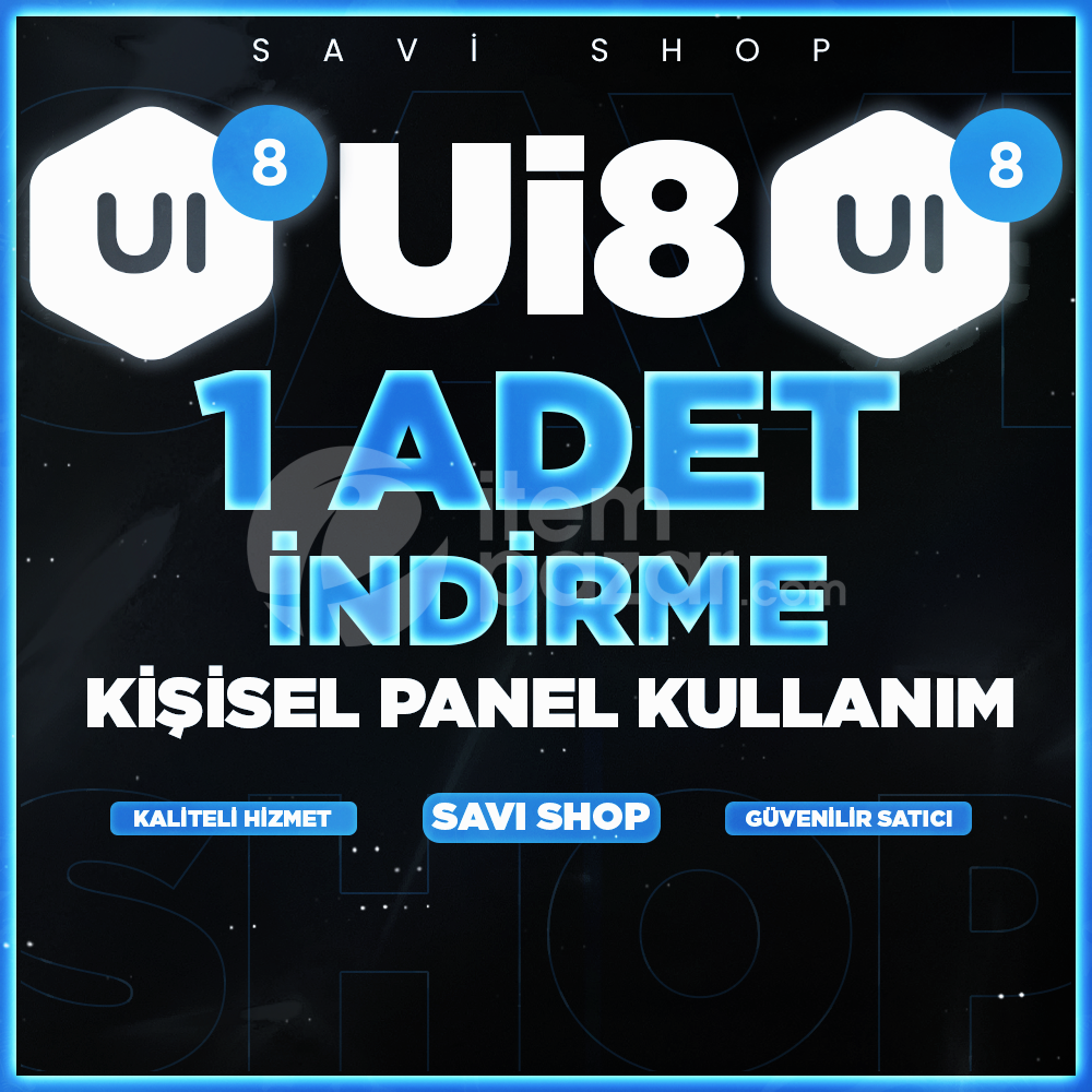 UI8 1 ADET İNDİRME KİŞİSEL KULLANIM