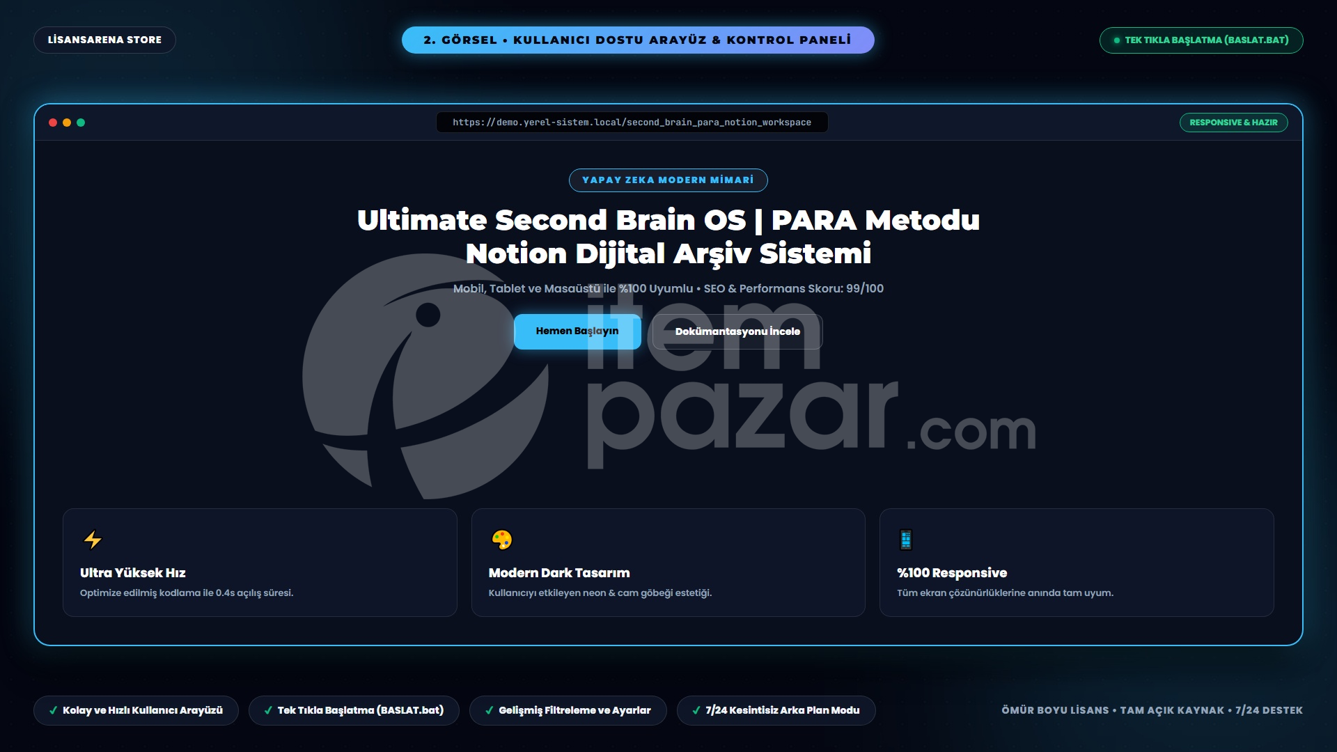 Ultimate Second Brain OS - PARA Metodu Notion