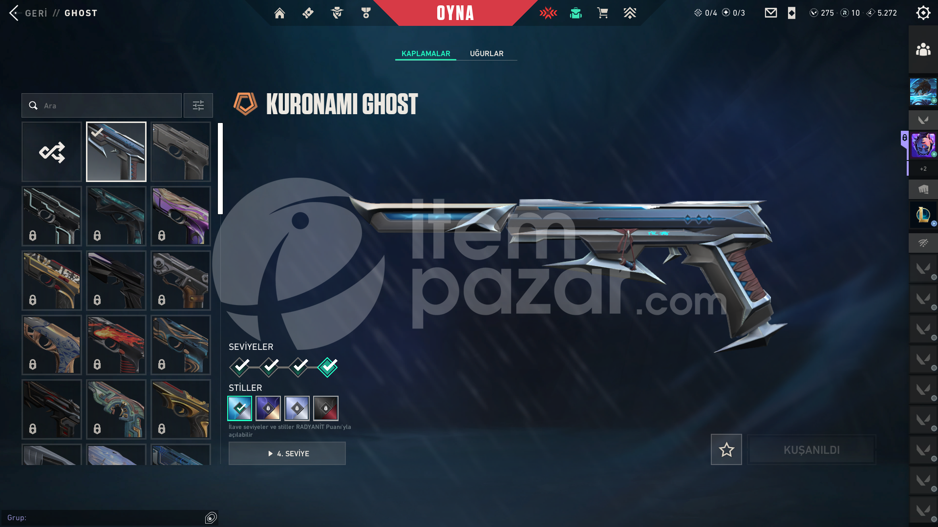 UNRANKED KURONOMİ 2.0 FULL SET +KAOS VANDAL+BP 