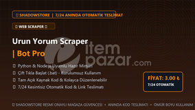 Urun Yorum Scraper | Bot Pro | #039