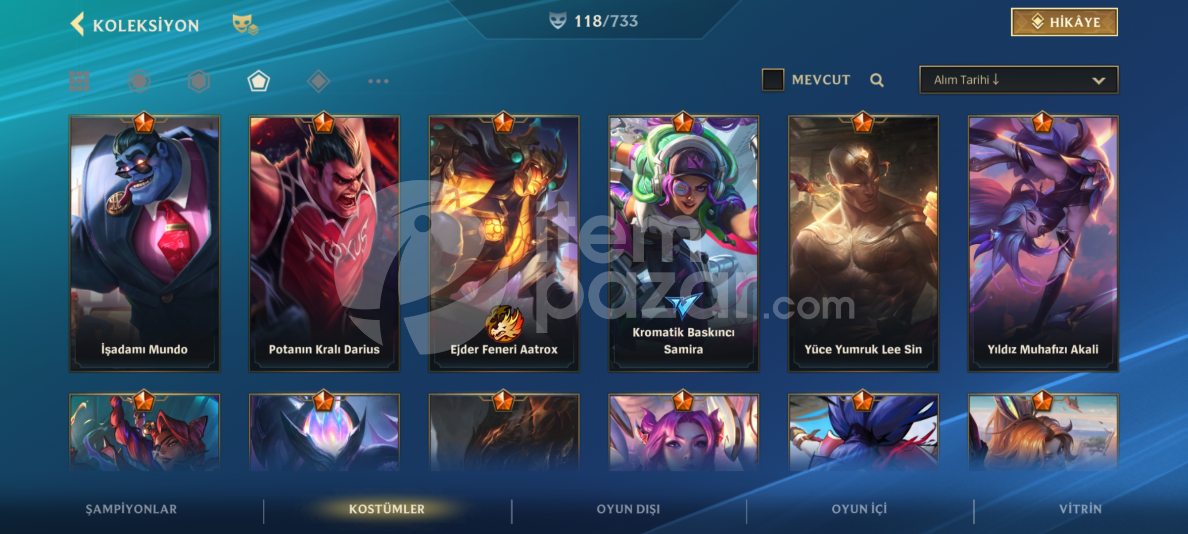Uyguna emek hesap wild rift
