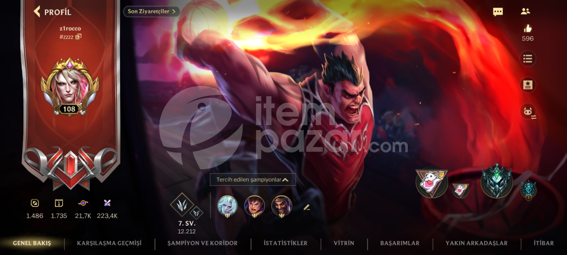 Uyguna emek hesap wild rift