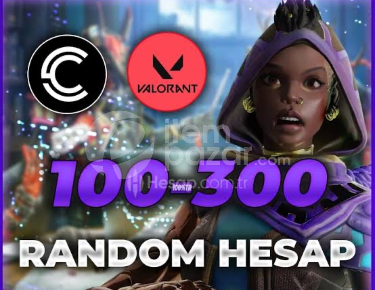 Valorant %100 TR 20-120 skin random hesap