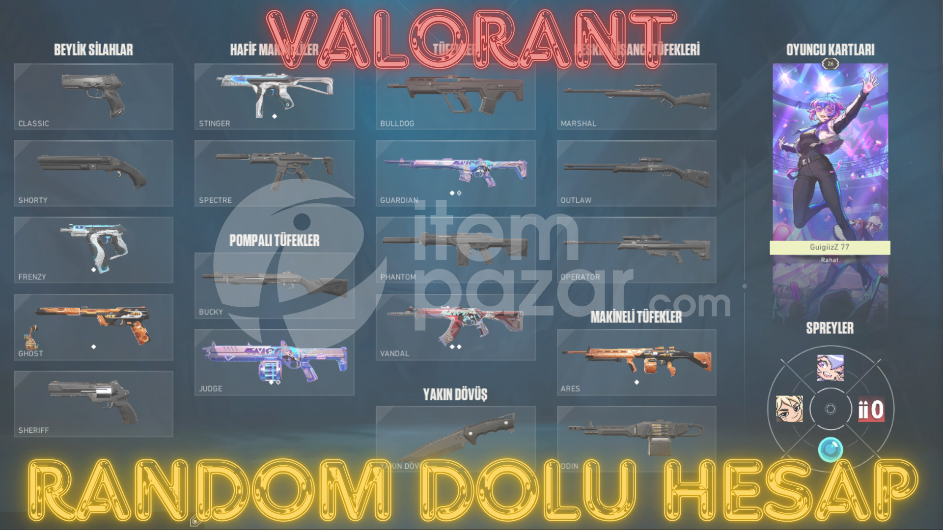 ✅VALORANT DOLU HESAP ✅