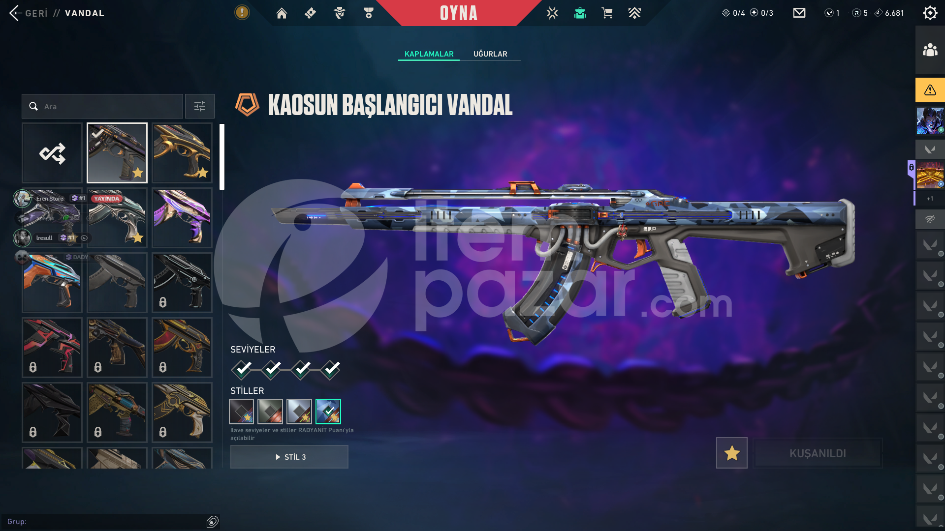 VALORANT EFSANE FIRSAT HESABI | ( 40+ SKIN )