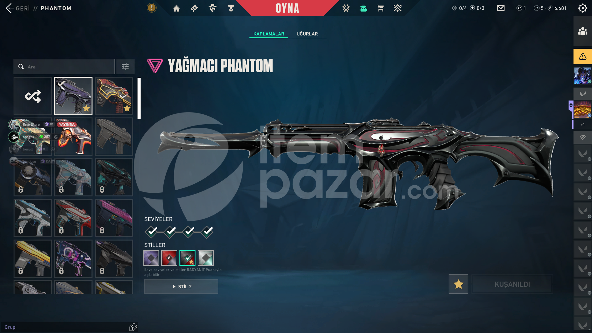 VALORANT EFSANE FIRSAT HESABI | ( 40+ SKIN )