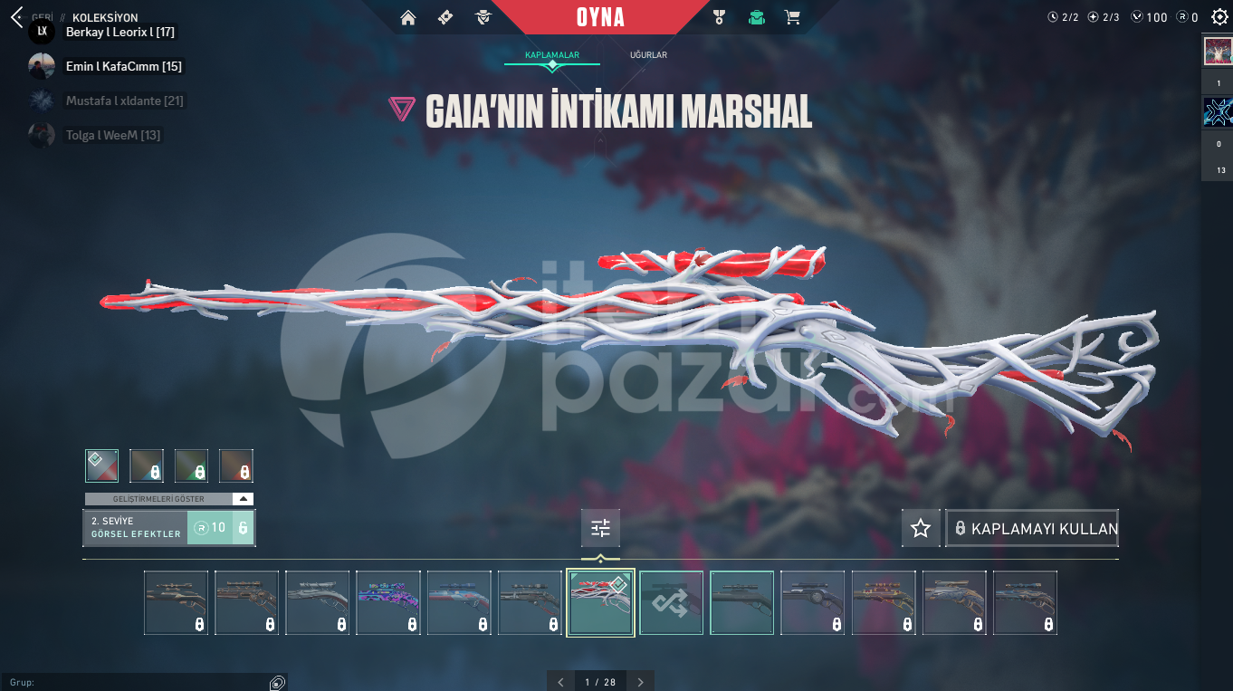 Valorant gaia seti alınmış çıtır hesap