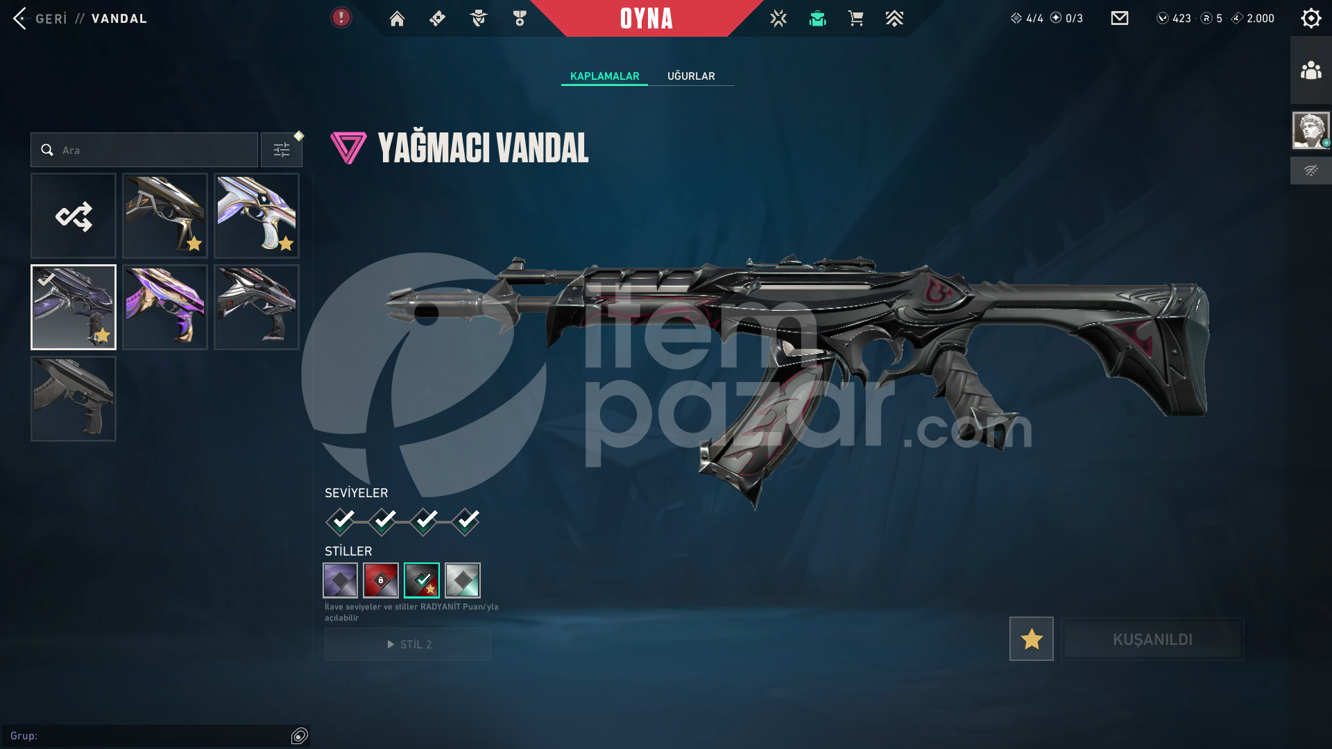 VCT 2025 Karambit Evori Van Uzaylı Avcısı Bıç