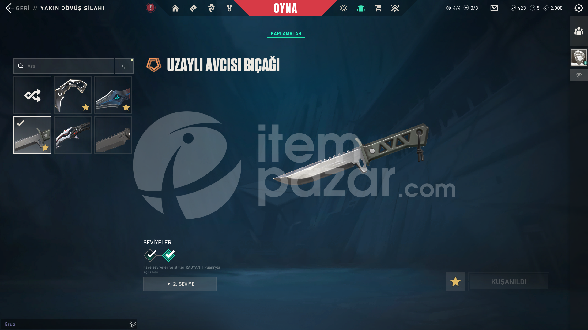 VCT 2025 Karambit Evori Van Uzaylı Avcısı Bıç