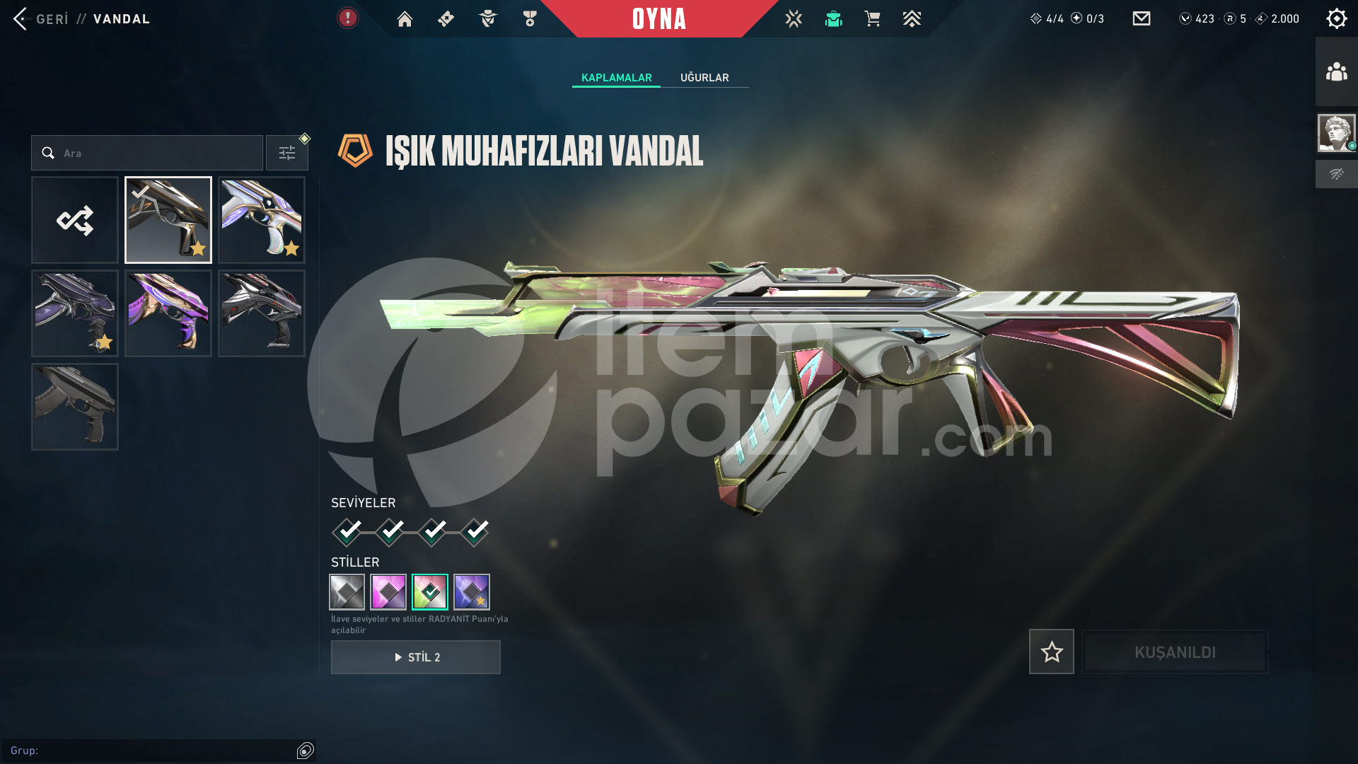 VCT 2025 Karambit Evori Van Uzaylı Avcısı Bıç