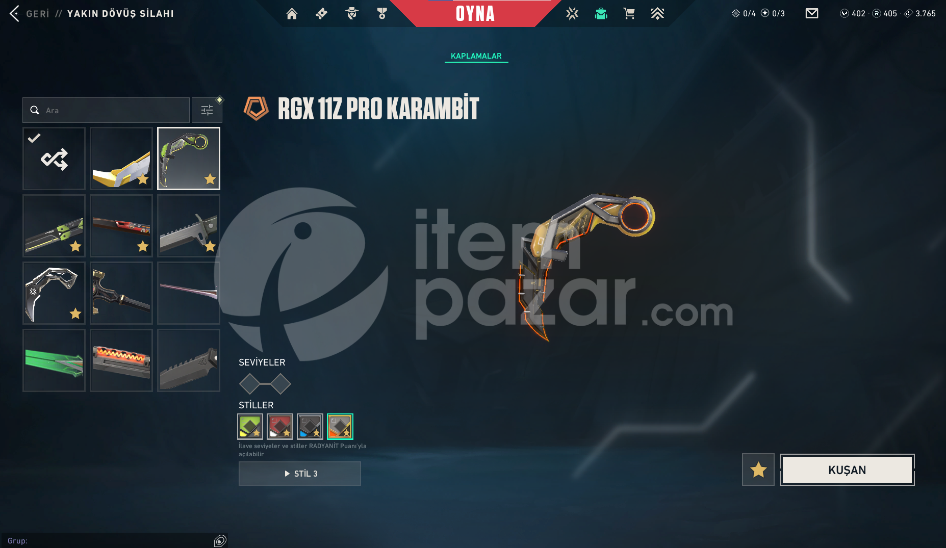 Vct 2025 Karambit Rgx 11z Pro Karambit Kuronami