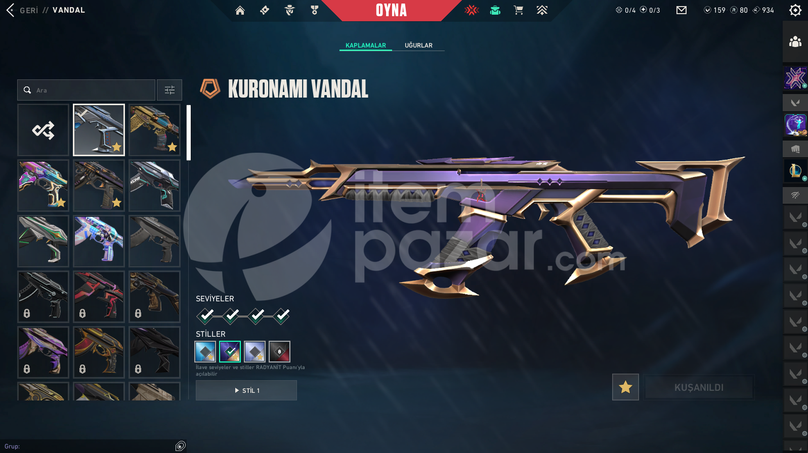 VCT BIÇAKLI VALORANT DOLU HESAP
