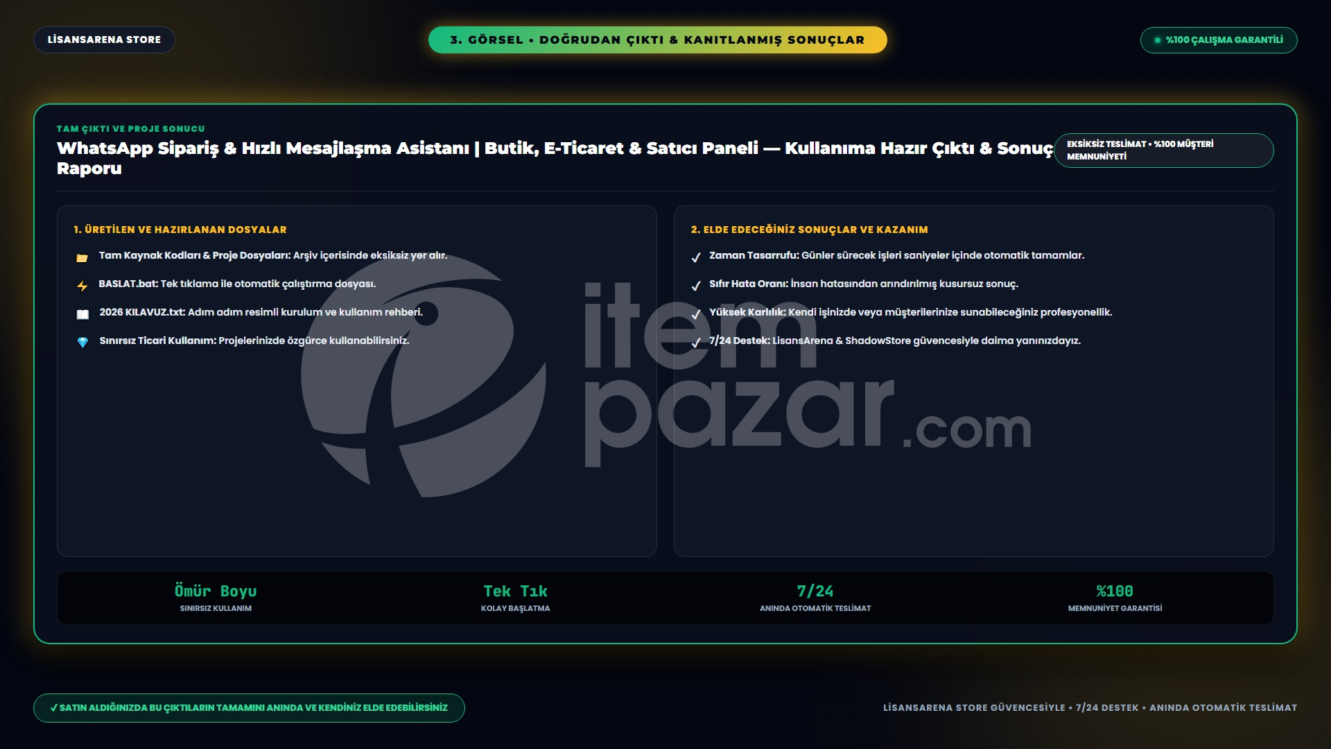 WhatsApp Sipariş ve Hızlı Mesajlaşma Asistanı