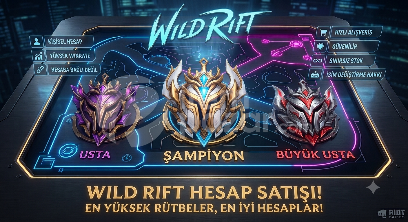 WİLD RİFT YÜKSEK RÜTBE HESAP SATILIR