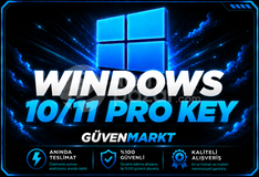 ⭐WİNDOWS 10/11 PRO KEY | OTO TESLİM⭐