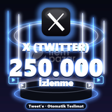 ⚡ X (Twitter) 250.000 İzlenme ⚡
