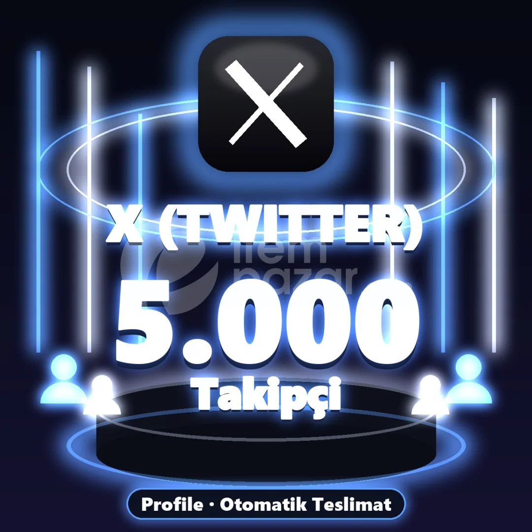 ⚡ X (Twitter) 5.000 Takipçi ⚡